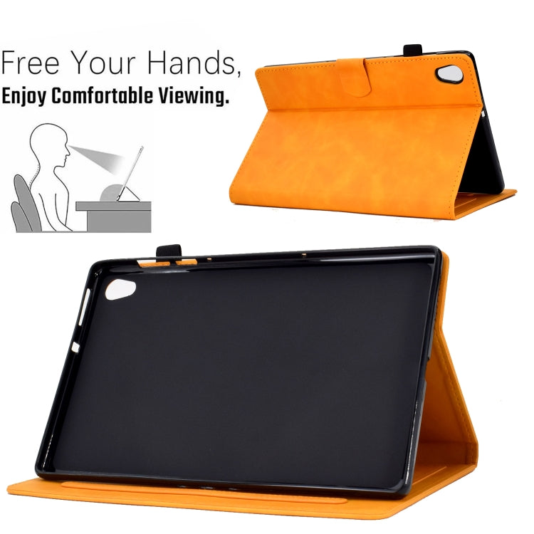 For Lenovo Tab M10 HD Gen 2 Embossed Smile Flip Tablet Leather Case(Khaki) - free shipping - PMC TechLife - Order now!