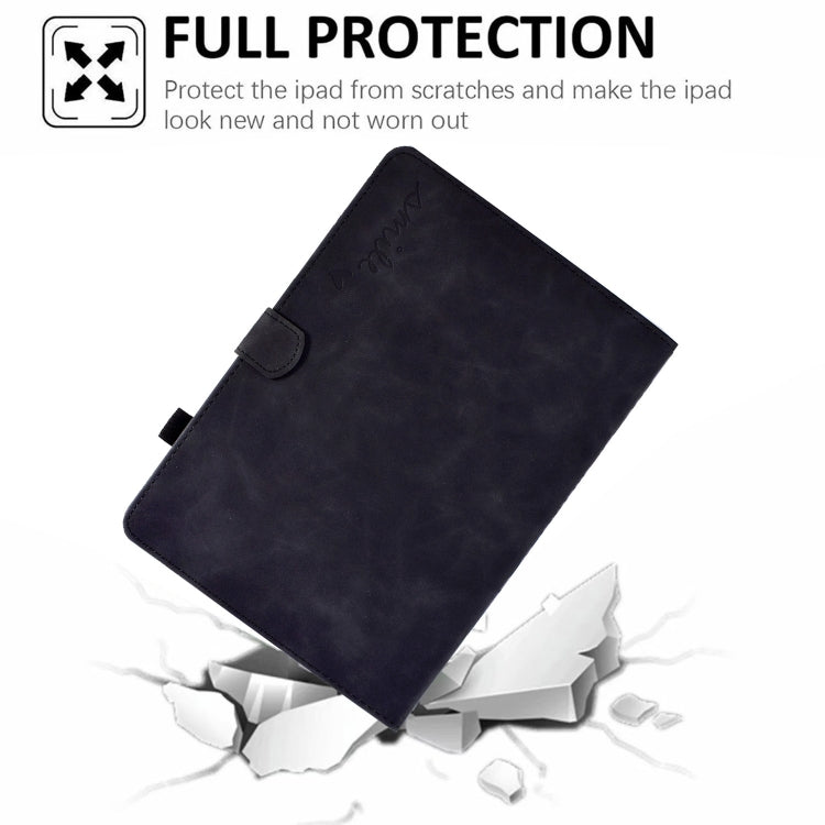 For Lenovo Tab M10 3rd Gen Embossed Smile Flip Tablet Leather Case(Black) - Lenovo by PMC TechLife | Online Shopping South Africa | PMC TechLife | Buy Now Pay Later Mobicred