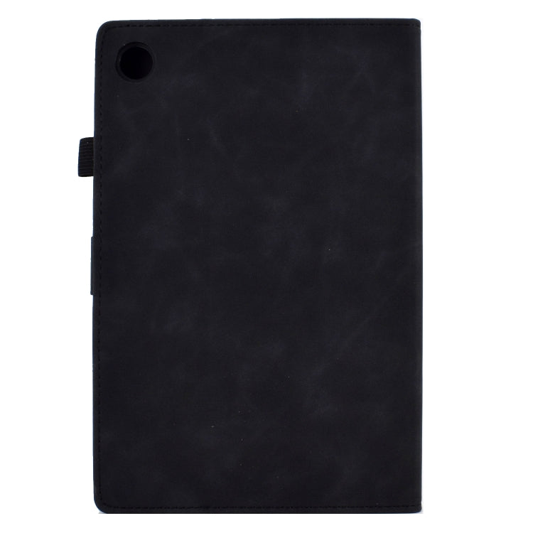 For Lenovo M10 Plus Embossed Smile Flip Tablet Leather Case(Black) - Lenovo by PMC TechLife | Online Shopping South Africa | PMC TechLife | Buy Now Pay Later Mobicred