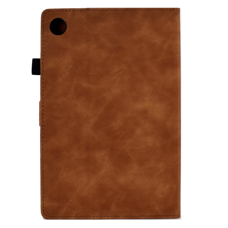 For Lenovo Tab M10 Plus 3rd Gen 10.6 inch Embossed Smile Flip Tablet Leather Case(Brown) - Lenovo by PMC TechLife | Online Shopping South Africa | PMC TechLife | Buy Now Pay Later Mobicred