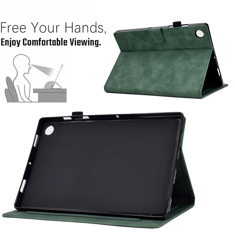 For Huawei MatePad T 10 / T 10s / Honor Pad 6 / X6 Embossed Smile Flip Tablet Leather Case(Green) - Honor by PMC TechLife | Online Shopping South Africa | PMC TechLife | Buy Now Pay Later Mobicred