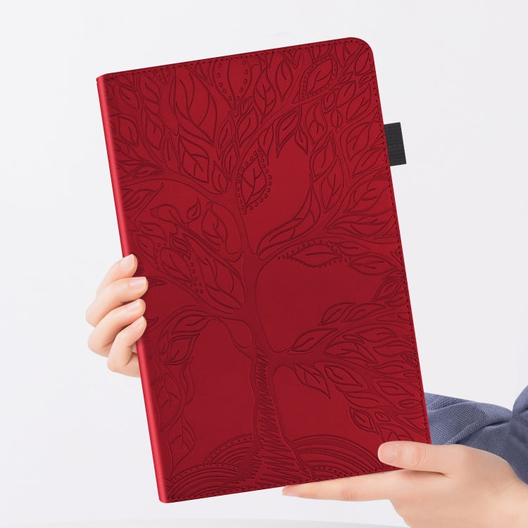 For OPPO Pad Air Life Tree Series Horizontal Flip Leather Tablet Case(Red) - OPPO by PMC TechLife | Online Shopping South Africa | PMC TechLife | Buy Now Pay Later Mobicred
