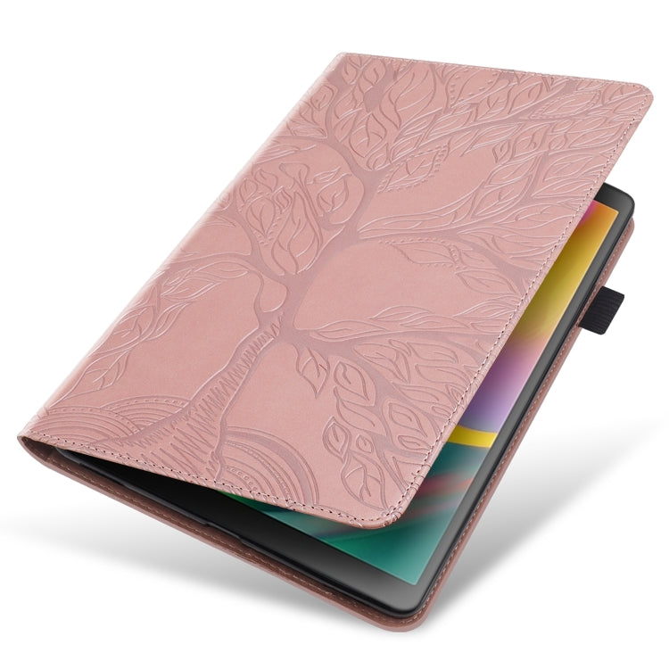 For OPPO Realme Pad X Life Tree Series Horizontal Flip Leather Tablet Case(Rose Gold) - Realme by PMC TechLife | Online Shopping South Africa | PMC TechLife | Buy Now Pay Later Mobicred