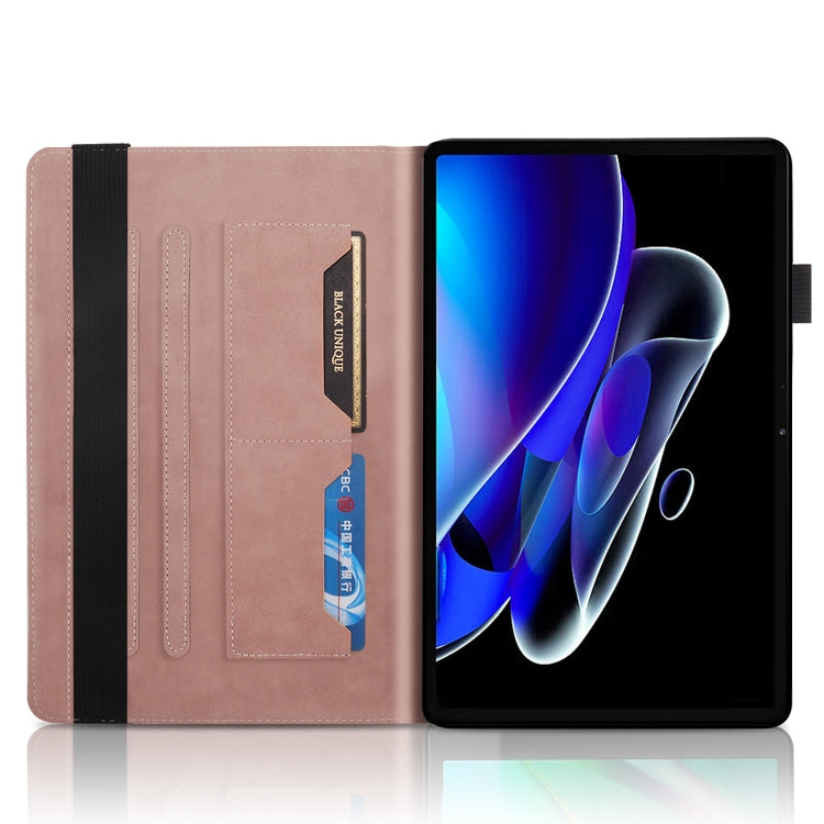 For OPPO Realme Pad X Life Tree Series Horizontal Flip Leather Tablet Case(Rose Gold) - Realme by PMC TechLife | Online Shopping South Africa | PMC TechLife | Buy Now Pay Later Mobicred