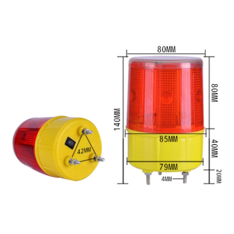 Night Solar Safety Warning Flash Light, Specification:01 Screw Fixed(Yellow) - Warning Lights by PMC TechLife | Online Shopping South Africa | PMC TechLife | Buy Now Pay Later Mobicred
