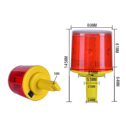 Night Solar Safety Warning Flash Light, Specification:03 Slim Sticks Tied or Inserted(Yellow) - Warning Lights by PMC Jewellery | Online Shopping South Africa | PMC Jewellery | Buy Now Pay Later Mobicred