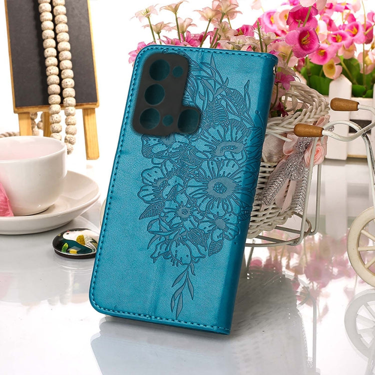 For Itel P38/S17/S1661W/Vision 3 Embossed Butterfly Flip Leather Phone Case(Blue) - More Brand by PMC TechLife | Online Shopping South Africa | PMC TechLife