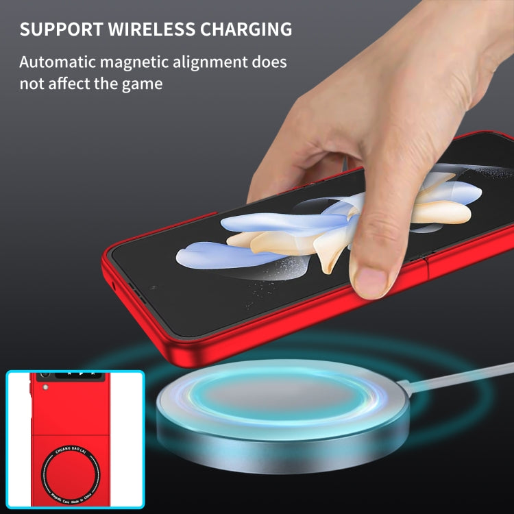 For Samsung Galaxy Z Flip4 Magsafe Magnetic Folding PC Phone Case(Red) - Galaxy Z Flip4 5G Cases by PMC TechLife | Online Shopping South Africa | PMC TechLife