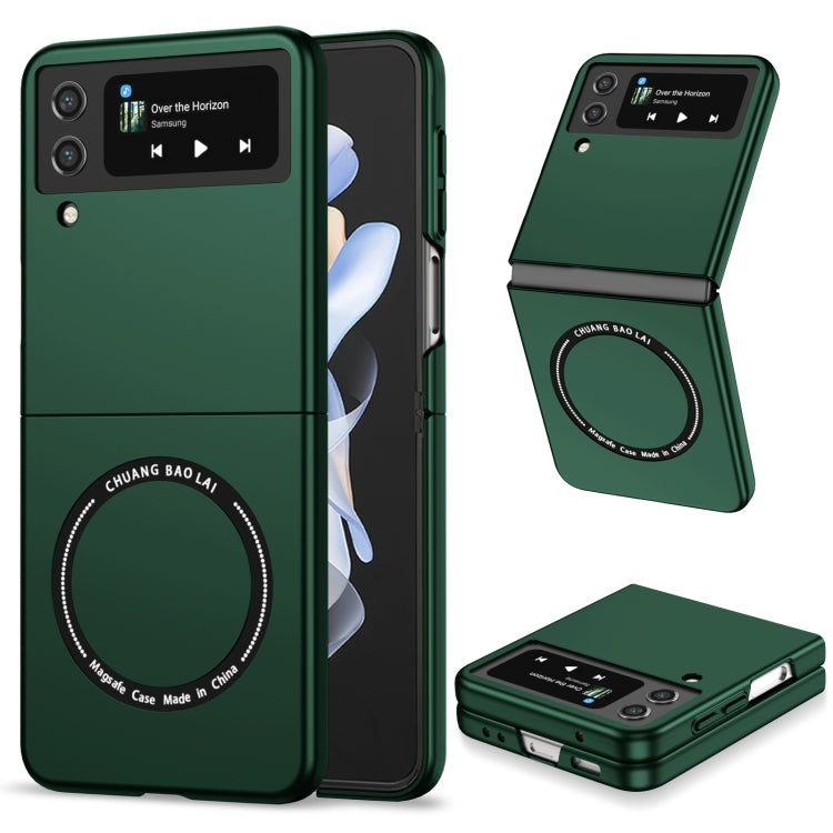 For Samsung Galaxy Z Flip4 Magsafe Magnetic Folding PC Phone Case(Green) - Galaxy Z Flip4 5G Cases by PMC TechLife | Online Shopping South Africa | PMC TechLife