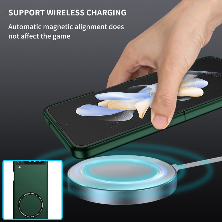 For Samsung Galaxy Z Flip4 Magsafe Magnetic Folding PC Phone Case(Green) - Galaxy Z Flip4 5G Cases by PMC TechLife | Online Shopping South Africa | PMC TechLife