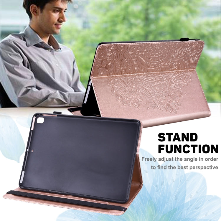 For Nokia T10 Peacock Embossed Pattern Leather Tablet Case(Gold) - Nokia by PMC TechLife | Online Shopping South Africa | PMC TechLife | Buy Now Pay Later Mobicred