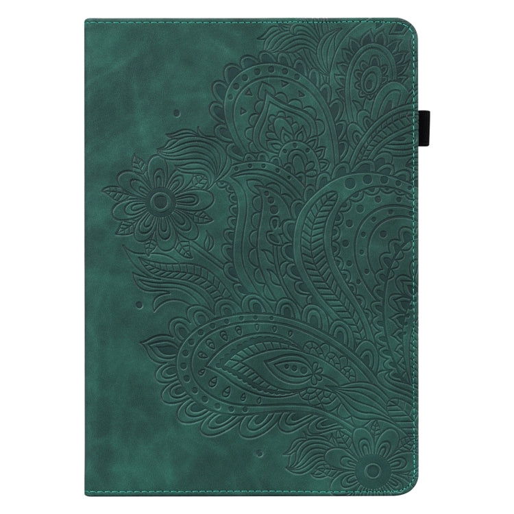 For Nokia T10 Peacock Embossed Pattern Leather Tablet Case(Green) - Nokia by PMC TechLife | Online Shopping South Africa | PMC TechLife | Buy Now Pay Later Mobicred