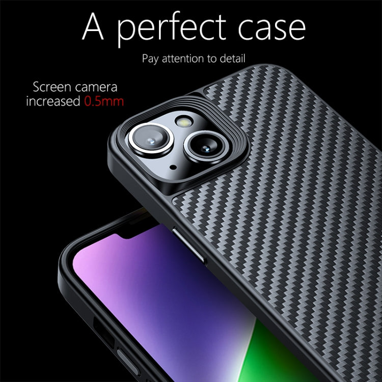 For iPhone 14 wlons Magsafe Carbon Fiber Kevlar TPU Phone Case(Black) - free shipping - PMC Jewellery - Order now!