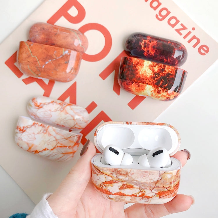 For AirPods Pro 2 Marble Pattern Wireless Earphone Protective Case(White) - For AirPods Pro 2 by PMC Jewellery | Online Shopping South Africa | PMC Jewellery | Buy Now Pay Later Mobicred