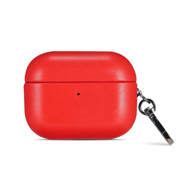 For Apple AirPods 3 PU Leather Wireless Bluetooth Earphone Protective Case(Red) - free shipping - PMC Jewellery - Order now!