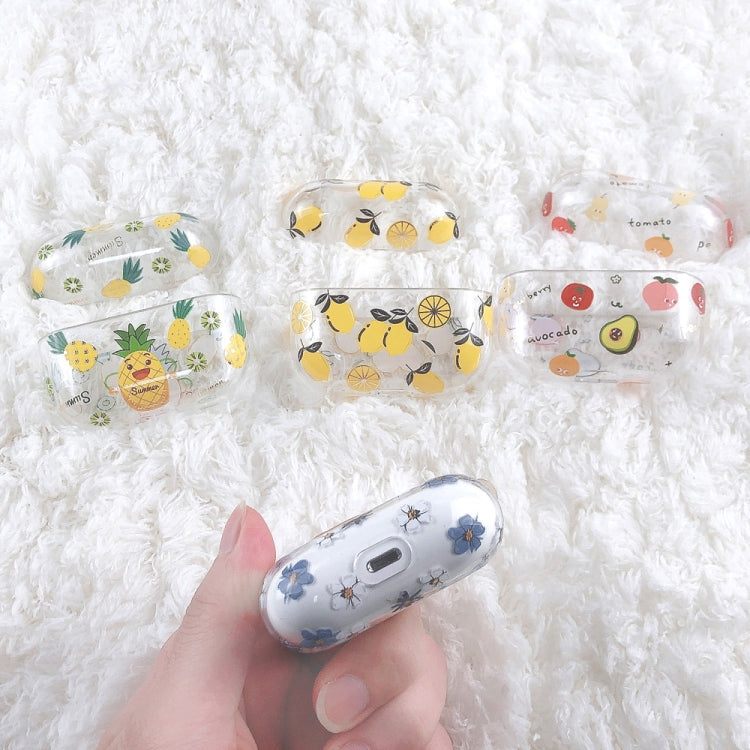 For AirPods Pro 2 Bronzing Fruit Pattern PC Earphone Hard Protective Case(Cherry) - For AirPods Pro 2 by PMC TechLife | Online Shopping South Africa | PMC TechLife