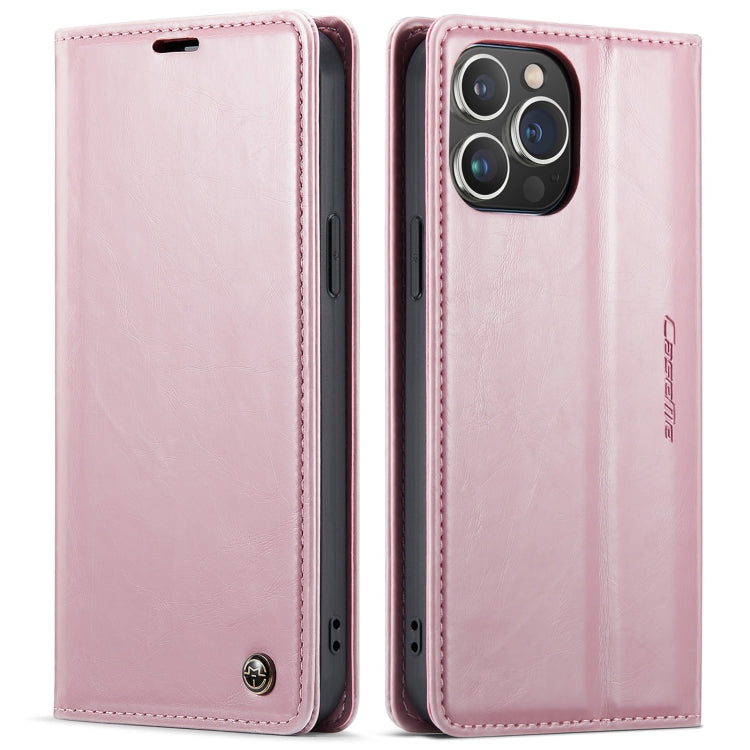 For iPhone 13 Pro Max CaseMe 003 Crazy Horse Texture Leather Phone Case(Rose Gold) - iPhone 13 Pro Cases by CaseMe | Online Shopping South Africa | PMC Jewellery | Buy Now Pay Later Mobicred