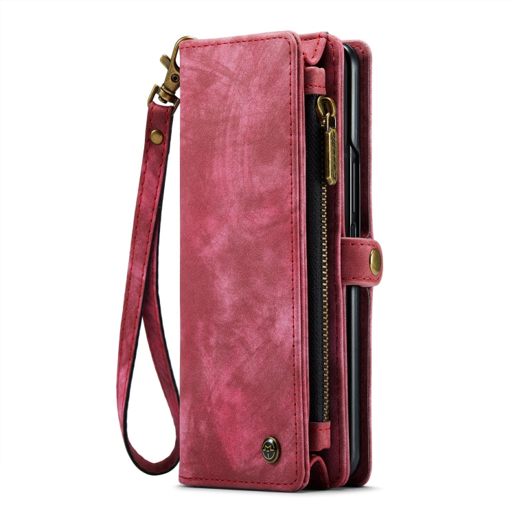 For Samsung Galaxy Z Fold4 CaseMe 008 Detachable Multifunctional Leather Phone Case(Red) - free shipping - PMC Jewellery - Order now!