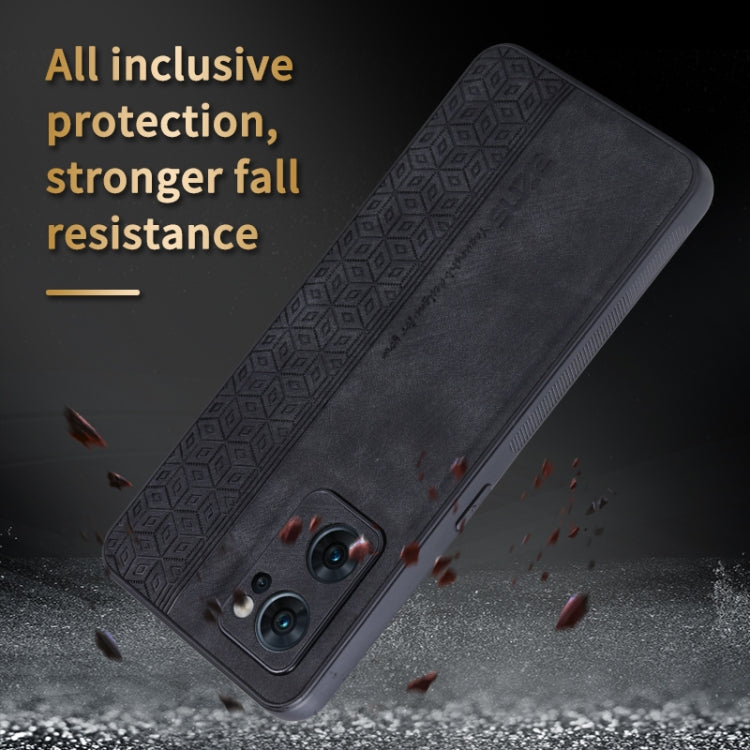 For OPPO Reno7 5G AZNS 3D Embossed Skin Feel Phone Case(Black) - OPPO Cases by AZNS | Online Shopping South Africa | PMC Jewellery | Buy Now Pay Later Mobicred