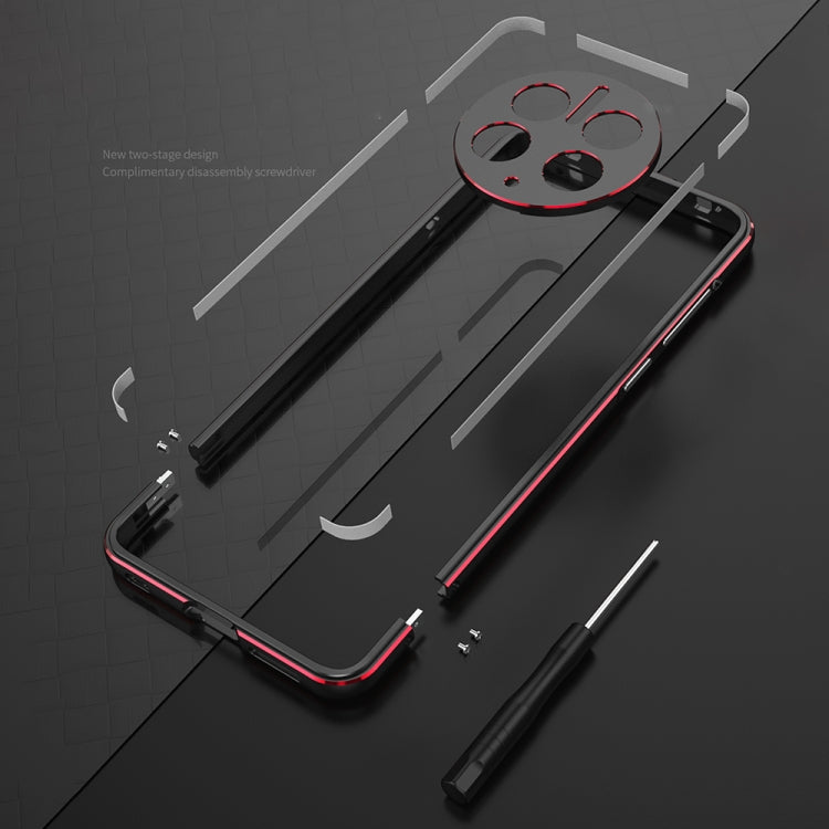 For Huawei Mate 50 Pro LK Aurora Metal Phone Frame with Lens Cover(Black Silver) - Huawei Cases by PMC TechLife | Online Shopping South Africa | PMC TechLife | Buy Now Pay Later Mobicred