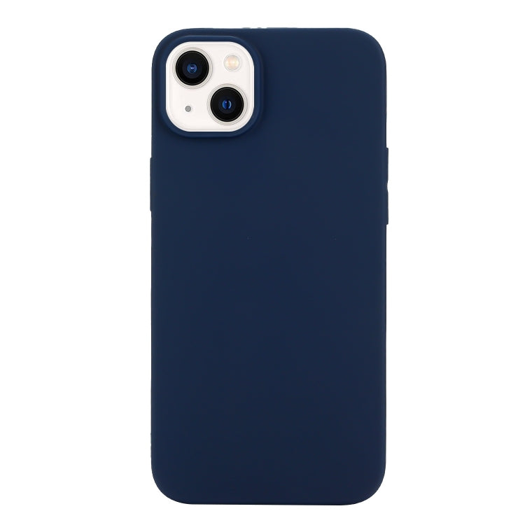 For iPhone 14 Plus Solid Color Frosted Silicone Phone Case(Navy Blue) - iPhone 14 Plus Cases by PMC TechLife | Online Shopping South Africa | PMC TechLife
