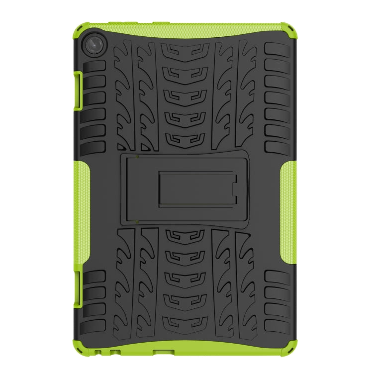 For Lenovo Tab M10 3rd Gen Tire Texture TPU + PC Tablet Case with Holder(Green) - Lenovo by PMC TechLife | Online Shopping South Africa | PMC TechLife | Buy Now Pay Later Mobicred