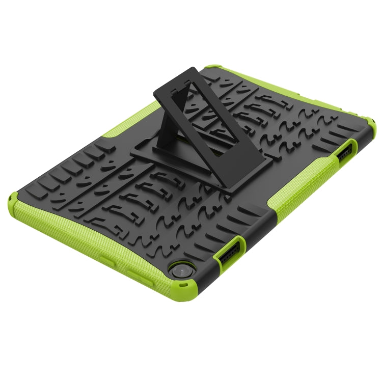 For Lenovo Tab M10 3rd Gen Tire Texture TPU + PC Tablet Case with Holder(Green) - Lenovo by PMC TechLife | Online Shopping South Africa | PMC TechLife | Buy Now Pay Later Mobicred