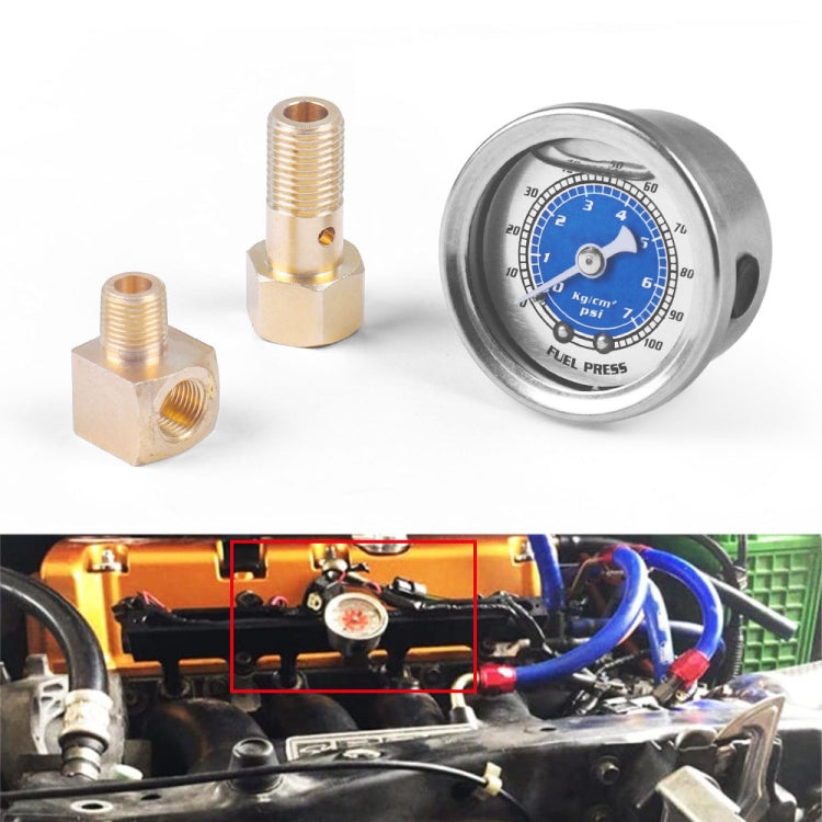 For Honda Civic Car Modification Fuel Pressure Gauge 0-100PSI(Blue) - free shipping - PMC TechLife - Order now!