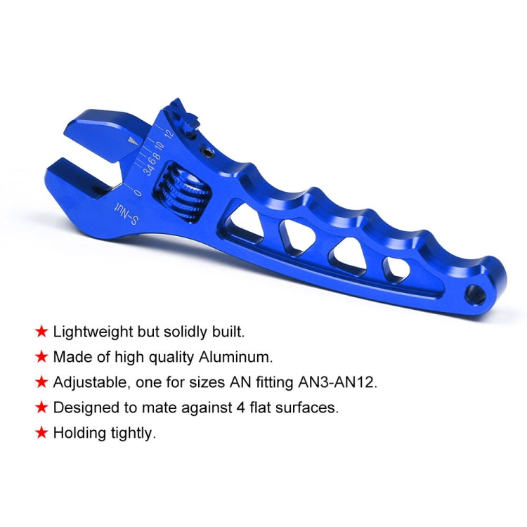 Car AN3-AN12 Adjustable Aluminum Wrench Hose Fitting Tool(Red) - Sheet Metal Tools by PMC TechLife | Online Shopping South Africa | PMC TechLife | Buy Now Pay Later Mobicred