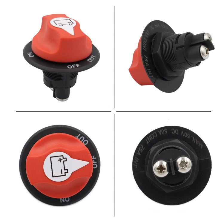 50A 10AWG Car Yacht Battery Selector Isolator Disconnect Rotary Switch Cut With Power Cord - Car Switches by PMC Jewellery | Online Shopping South Africa | PMC Jewellery | Buy Now Pay Later Mobicred