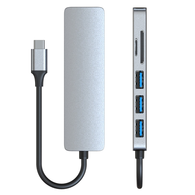 6-in-1 USB-C / Type-C to USB Docking Station HUB Adapter - free shipping - PMC Jewellery - Order now!