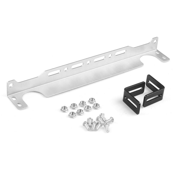 British 330mm Car Engine Oil Cooler Mounting Bracket Kit(Silver) - Engine Fittings by PMC Jewellery | Online Shopping South Africa | PMC Jewellery | Buy Now Pay Later Mobicred
