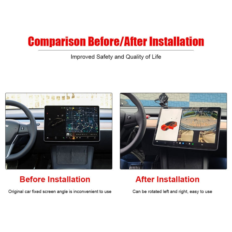 For Tesla Model 3 / Y 2017-2022 Car Monitor Rotation Mount - Car Holders by PMC TechLife | Online Shopping South Africa | PMC TechLife | Buy Now Pay Later Mobicred