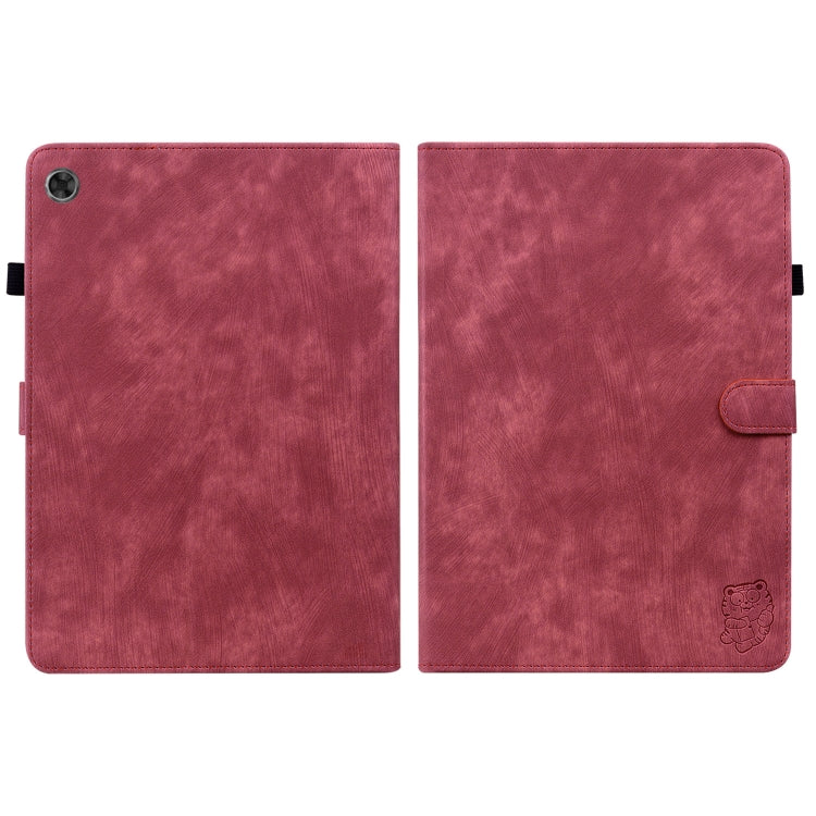 For Lenovo Tab M7 3rd Gen Tiger Pattern Flip Leather Tablet Case(Red) - Lenovo by PMC TechLife | Online Shopping South Africa | PMC TechLife | Buy Now Pay Later Mobicred