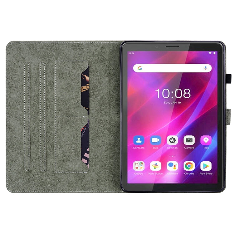 For Lenovo Tab M7 3rd Gen Tiger Pattern Flip Leather Tablet Case(Red) - Lenovo by PMC TechLife | Online Shopping South Africa | PMC TechLife | Buy Now Pay Later Mobicred