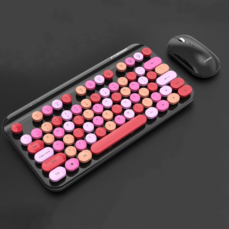 FOREV FFVWI9 Mixed Color Portable 2.4G Wireless Keyboard Mouse Set(Red) - Wireless Keyboard by PMC Jewellery | Online Shopping South Africa | PMC Jewellery | Buy Now Pay Later Mobicred