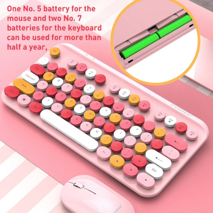 FOREV FFVWI9 Mixed Color Portable 2.4G Wireless Keyboard Mouse Set(Red) - Wireless Keyboard by PMC Jewellery | Online Shopping South Africa | PMC Jewellery | Buy Now Pay Later Mobicred