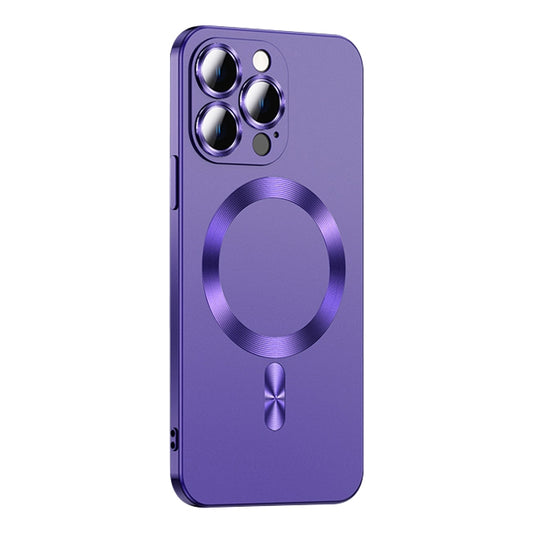 For iPhone 14 Pro Max Liquid Lens Protector Magsafe Phone Case(Dark Purple) - iPhone 14 Pro Max Cases by PMC Jewellery | Online Shopping South Africa | PMC Jewellery