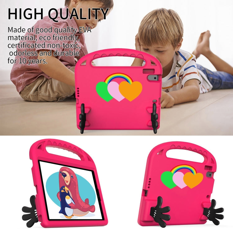 For Lenovo Tab B10 10.1 2020 Love Small Palm Holder EVA Tablet Case(Rose Red) - Lenovo by PMC TechLife | Online Shopping South Africa | PMC TechLife | Buy Now Pay Later Mobicred