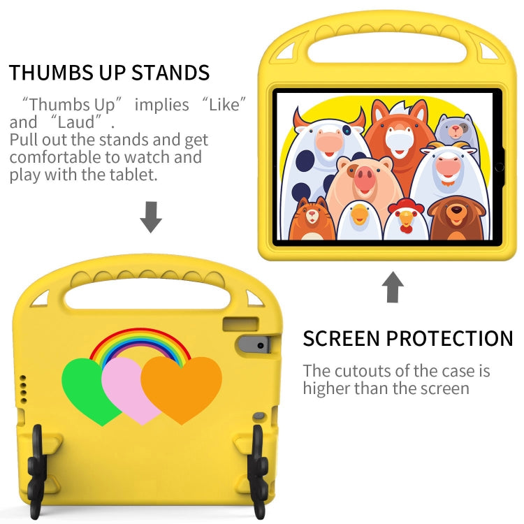 For Lenovo Tab P10 TB-X706 Love Small Palm Holder EVA Tablet Case(Yellow) - Lenovo by PMC TechLife | Online Shopping South Africa | PMC TechLife | Buy Now Pay Later Mobicred