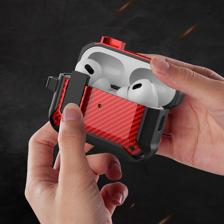 For AirPods Pro 2 Bumblebee Carbon Fiber Earphone Protective Case(Blue) - For AirPods Pro 2 by PMC Jewellery | Online Shopping South Africa | PMC Jewellery | Buy Now Pay Later Mobicred