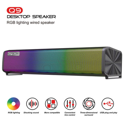 HXSJ Q9 RGB Luminous Computer Speaker Bar -  by HXSJ | Online Shopping South Africa | PMC Jewellery | Buy Now Pay Later Mobicred