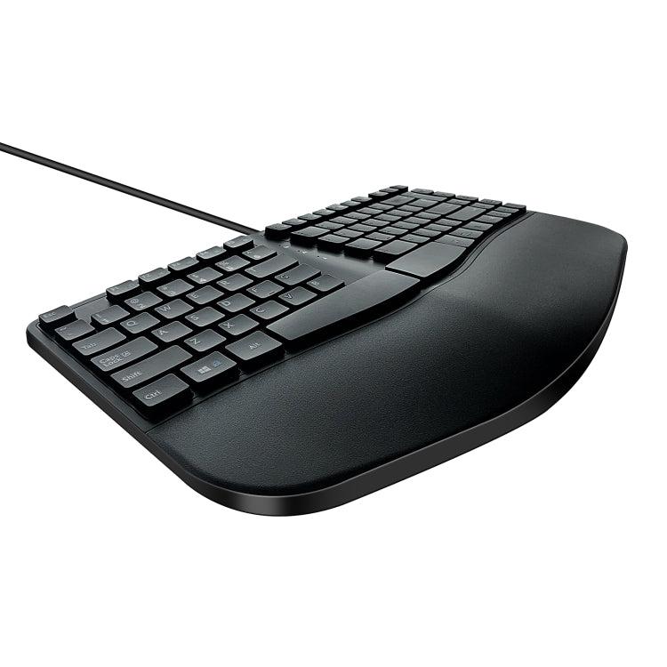 390B 87-key Ergonomic Split Wired Keyboard - Wired Keyboard by PMC Jewellery | Online Shopping South Africa | PMC Jewellery | Buy Now Pay Later Mobicred