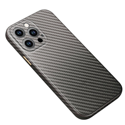 For iPhone 14 Pro Max R-JUST Carbon Fiber Texture Kevlar Phone Case(Grey) - iPhone 14 Pro Max Cases by R-JUST | Online Shopping South Africa | PMC Jewellery