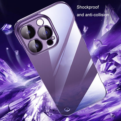 For iPhone 14 Electroplating Frameless Clear PC Phone Case(Silver) - iPhone 14 Cases by PMC Jewellery | Online Shopping South Africa | PMC Jewellery | Buy Now Pay Later Mobicred