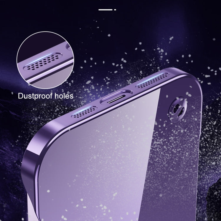 For iPhone 14 Pro Electroplating Frameless Clear PC Phone Case(Purple) - iPhone 14 Pro Cases by PMC Jewellery | Online Shopping South Africa | PMC Jewellery | Buy Now Pay Later Mobicred