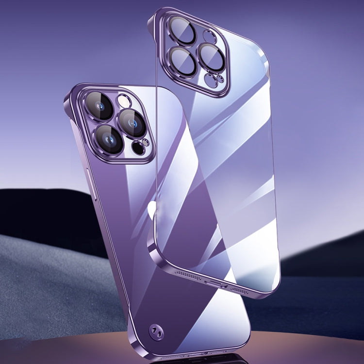 For iPhone 12 Pro Max Electroplating Frameless Clear PC Phone Case(Silver) - free shipping - PMC Jewellery - Order now!