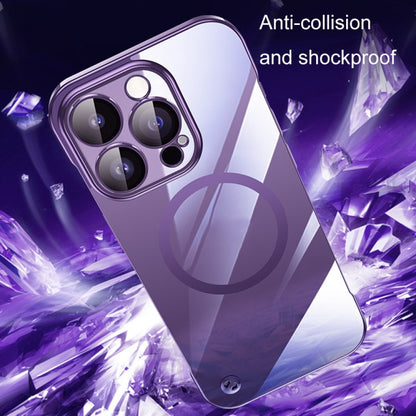 For iPhone 14 Electroplating Frameless Magsafe Magnetic PC Phone Case(Deep Purple) - iPhone 14 Cases by PMC Jewellery | Online Shopping South Africa | PMC Jewellery | Buy Now Pay Later Mobicred