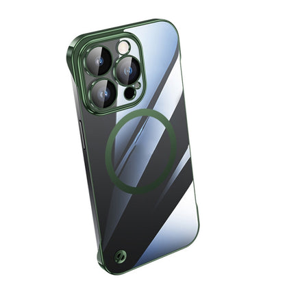 For iPhone 14 Pro Max Electroplating Frameless Magsafe Magnetic PC Phone Case(Green) - iPhone 14 Pro Max Cases by PMC Jewellery | Online Shopping South Africa | PMC Jewellery | Buy Now Pay Later Mobicred