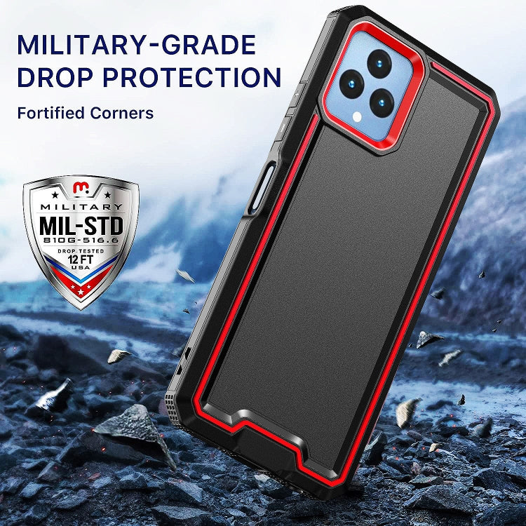 For T-Mobile Revvl 6 5G Armour Two-color TPU + PC Phone Case(Black+Red) - More Brand by PMC Jewellery | Online Shopping South Africa | PMC Jewellery | Buy Now Pay Later Mobicred